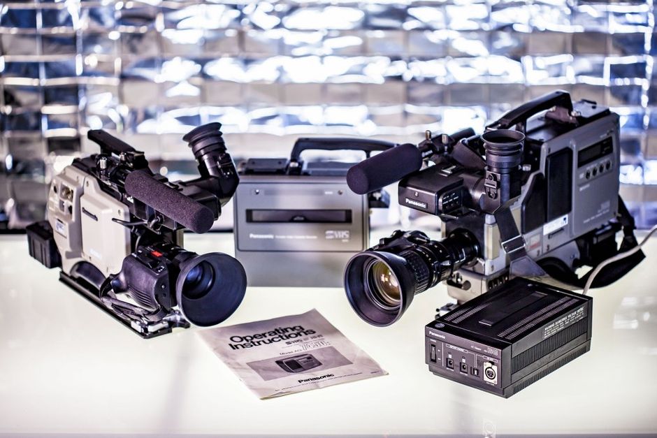 PANASONIC dual camcorders kit WV-F70 and F250 with AG7450 video recorder in excellent working order.
At the kit also including a camcorder adapter, so you can work one camera like studio camera. 

The kit including:
1 x PANASONIC WV-F70 Camera - PAL SYSTEM
1 x PANASONIC WV-F250 Camera - PAL SYSTEM
1 x PANASONIC STUDIO adapter - PAL SYSTEM
2 x PANASONIC AG7450 video recorders - PAL SYSTEM
2 x Camera Plate for tripods
2 x Microphones (other brands)
2 x Camera Lenses
2 original Hard case (The second not show at the photos. fits the camera with adaptor. The case that i show at the photos, is big and fist the camera with AG7450 recorder)
1 x Manual
1 x Ac power.
