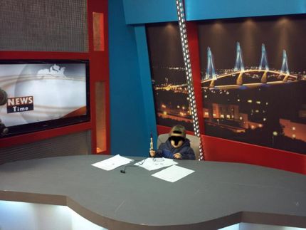 Το στούντιο ειδήσεων του Tele Time μετά την αναβάθμιση το 2013. (Φωτογραφία www.patrasevents.gr)